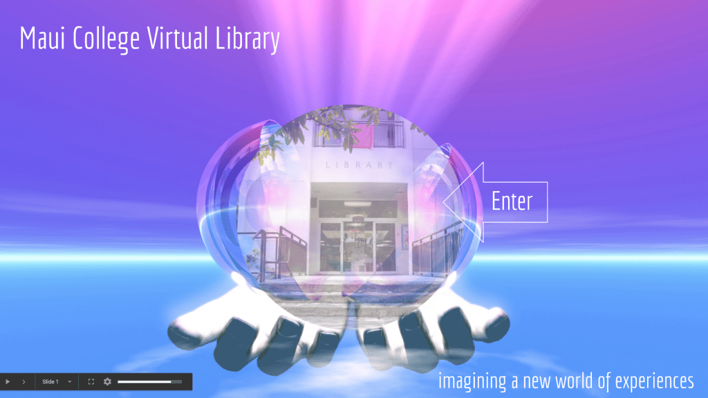 virtual library homepage screen capture